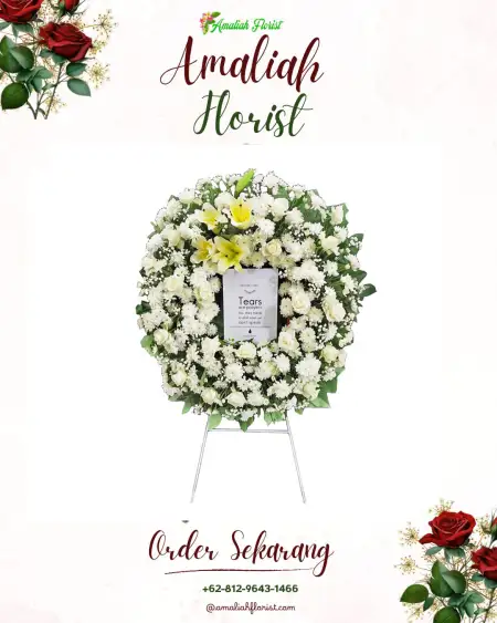 Krans Bunga Duka Kepala Madan